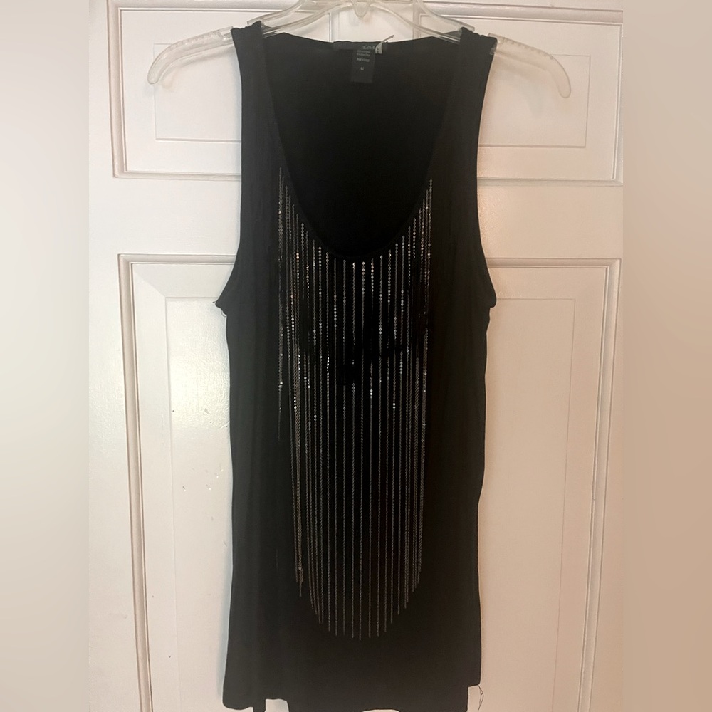 Black sleeveless top